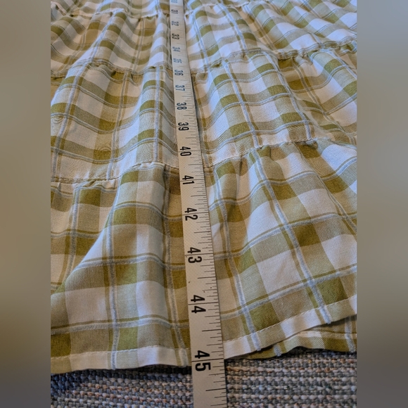 Max Studio Plaid Sleeveless Empire Waist Tiered Midi Dress Large - Picture 10 of 11